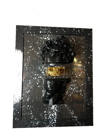Golden Veil: opera Arte3D in stampa 3D e resina